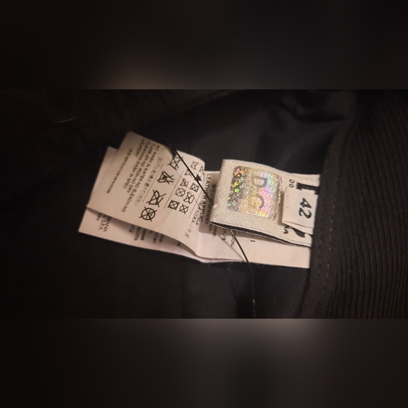 D&G Dolce & Gabbana Black Leather Trim Riding Pants size 42, waist 14" hips 18" - Picture 8 of 16